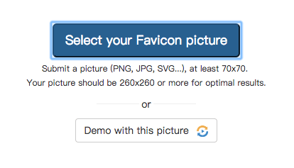 Select your favicon picture
